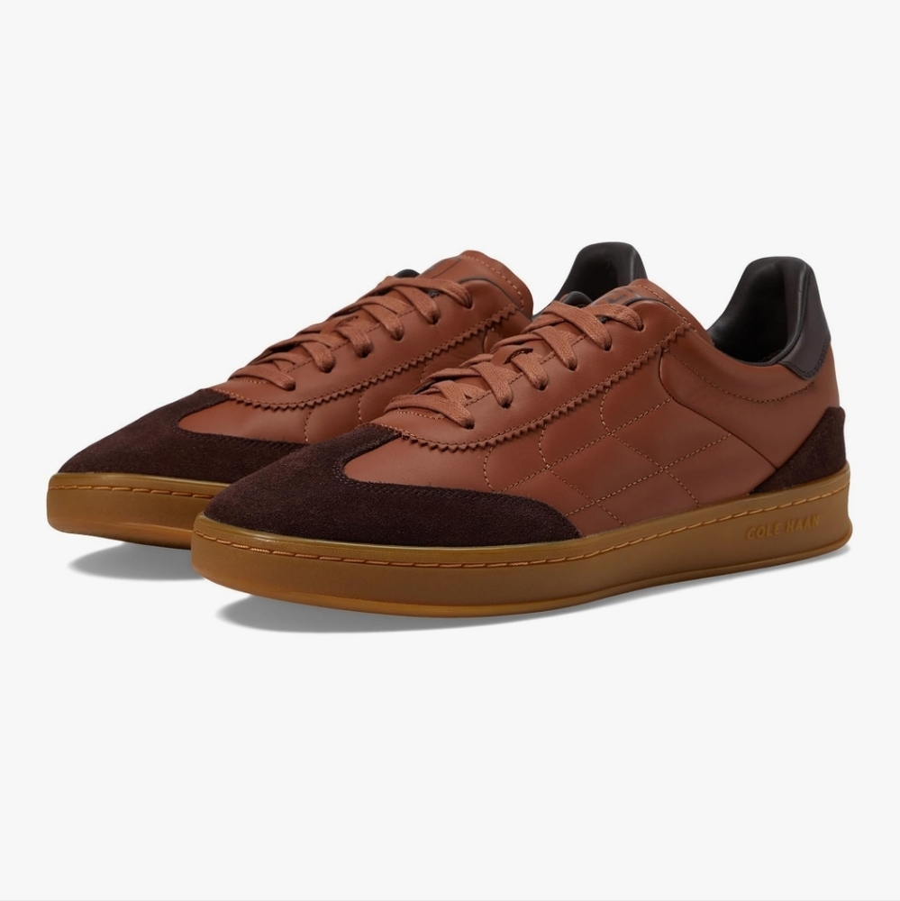 New Cole Haan GrandPrø Breakaway Leather Tan Men's Sneakers Classic Style Size 8